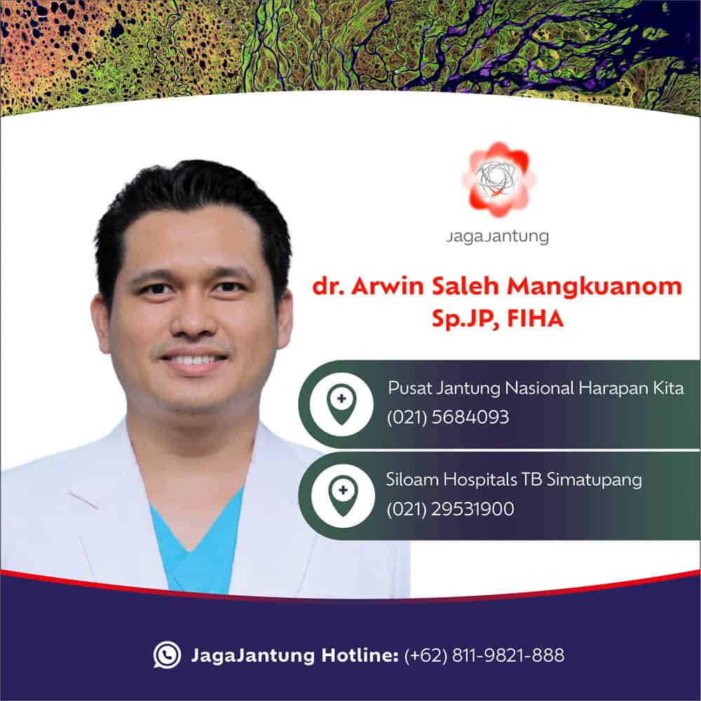 Informasi kontak dokter spesialis jantung dr. Arwin Saleh Mangkuanom, Sp.JP, FIHA